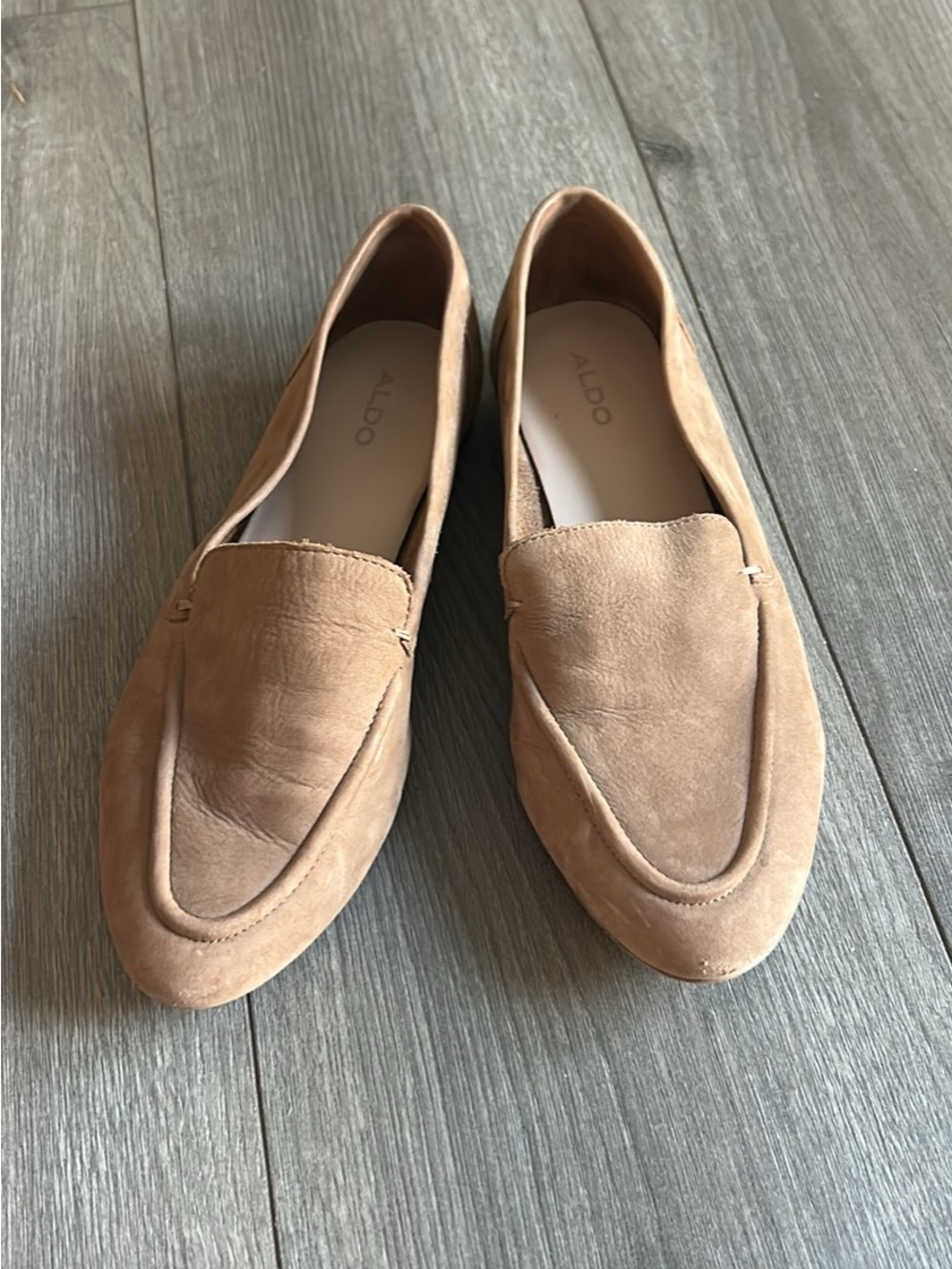 ALDO Women’s Suede Loafers in Light Brown